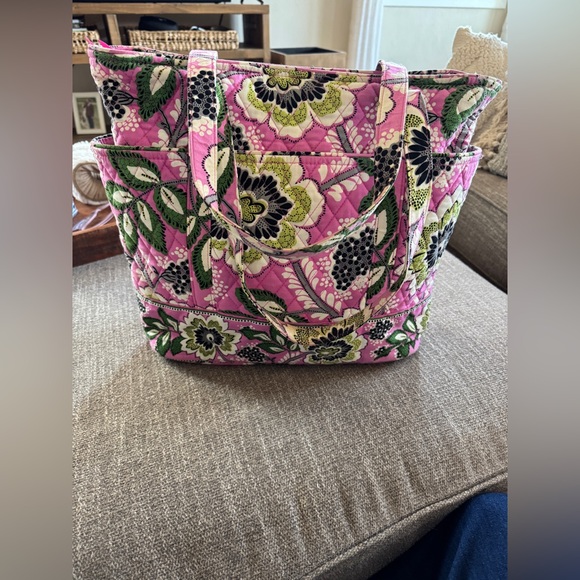 Vera Bradley Handbags - Vera Bradley Pink and Green Floral Tote